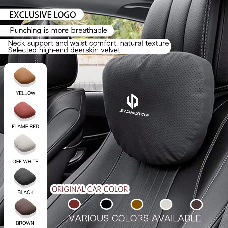 For Leapmotor Leap Motor T03 Lafa5 B05 A10 B10 C10 C16 D19 D99 B03X S01 C1 Car Headrest Comfort Breathable Pillow Protector Neck