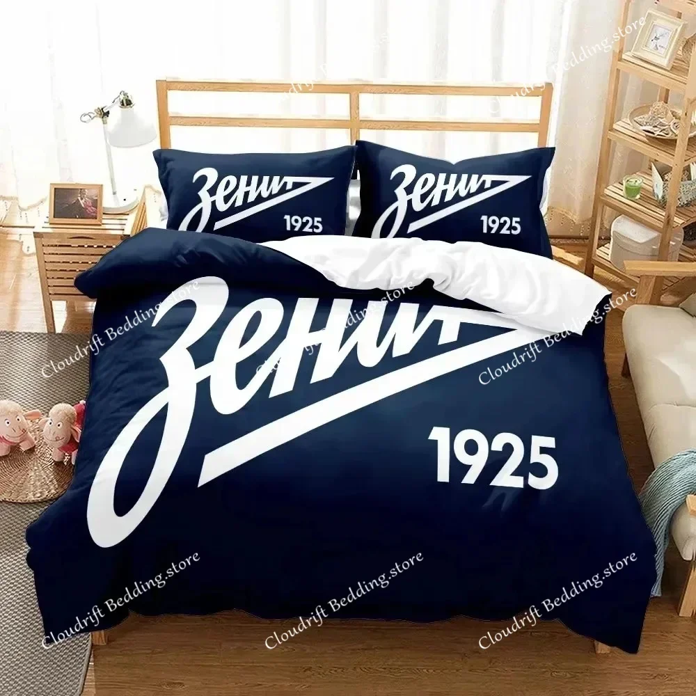 Football FC Zenit Saint Petersburg Bedding Set Boys Girls Twin Queen Size Duvet Cover Pillowcase Bed Kids Adult Home Textiles029