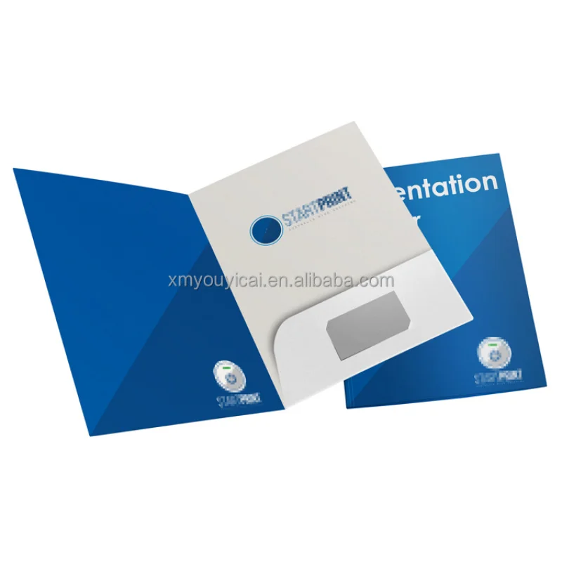 Pasta de arquivo de apresentação de papel de papelão impressa personalizada A4 A5 9x12 polegadas para documentos