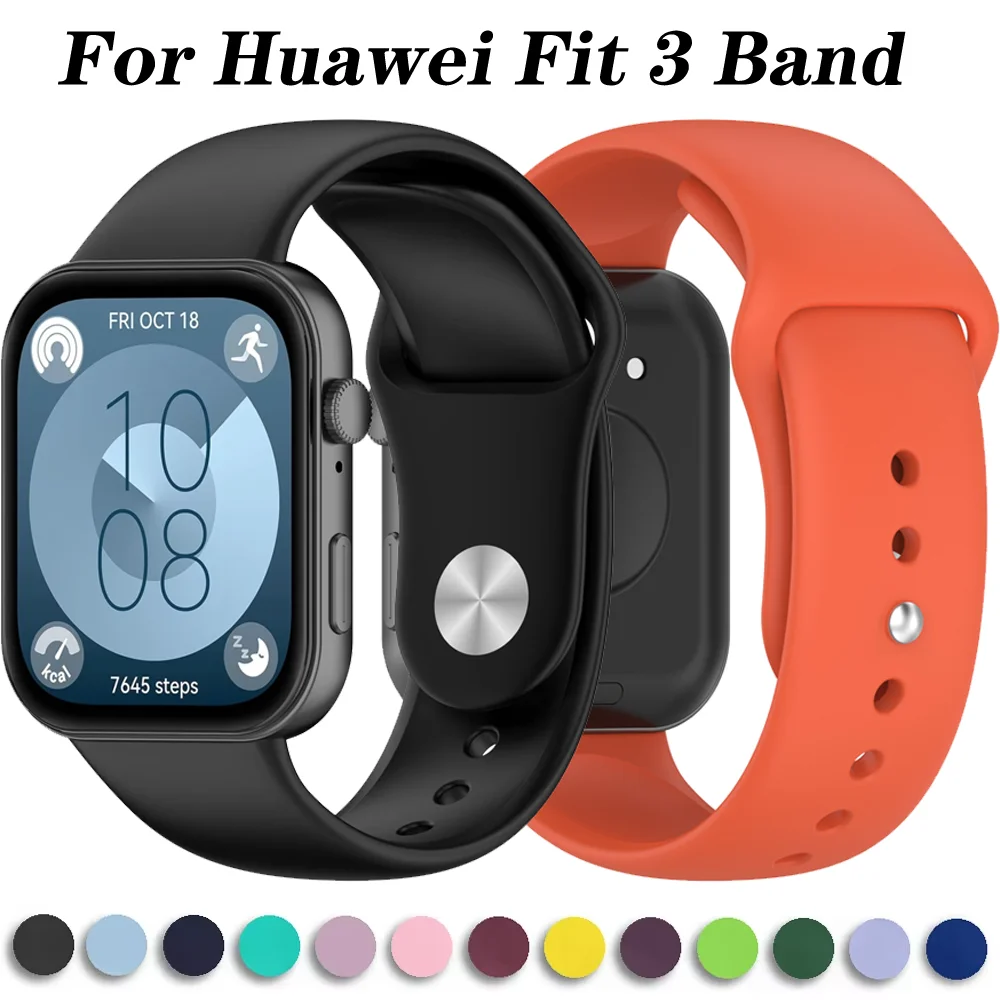 No Gap Sports Silicone Strap for Huawei Watch Fit 3 Original Comfortable Bracelet Band for Huawei Watch Fit 3 Accessories Correa