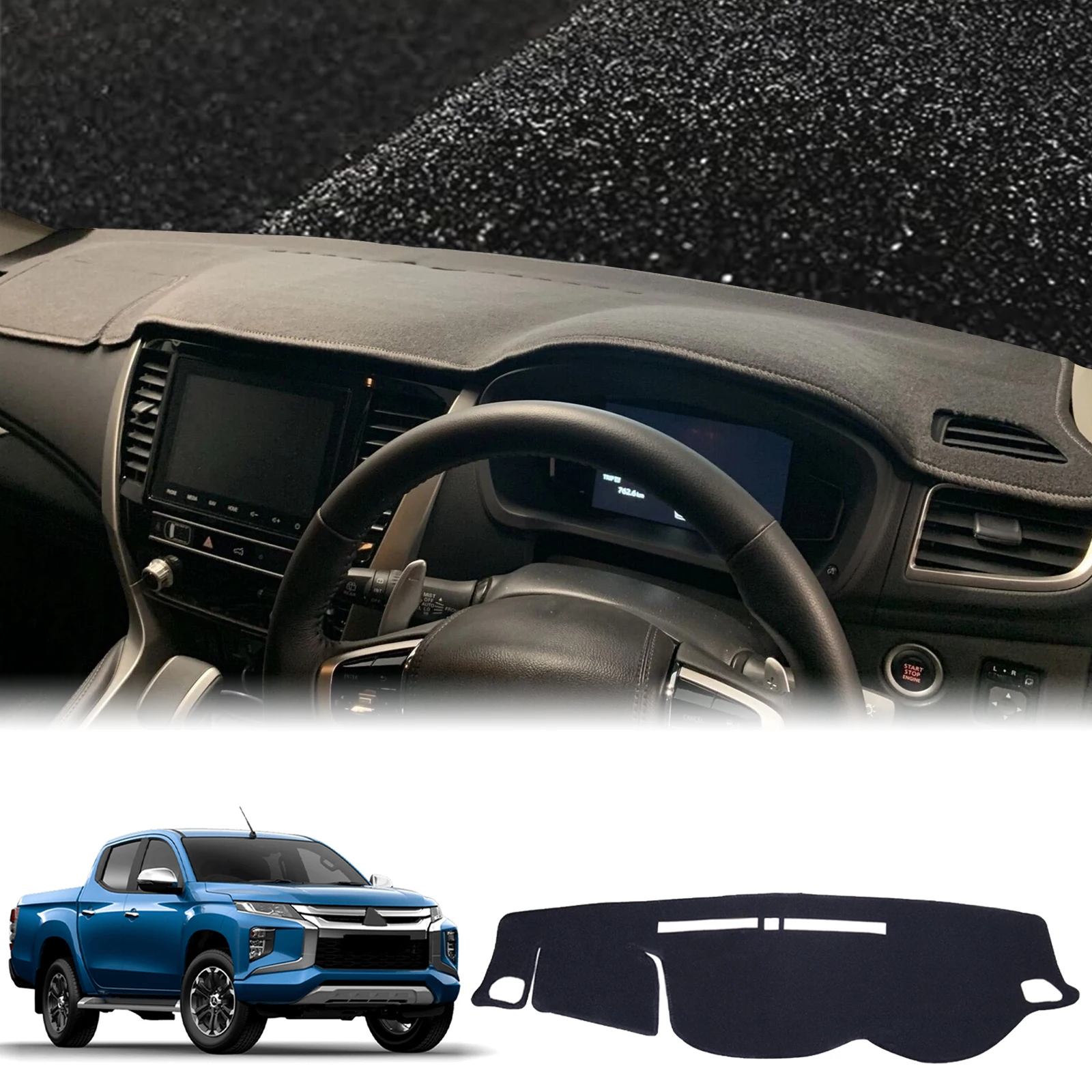 

fit Mitsubishi Triton L200 MQ MR 2015-2022 Car Dashmat Dashboard Cover Pad Accessories DashMat Sunshade Protective Carpet