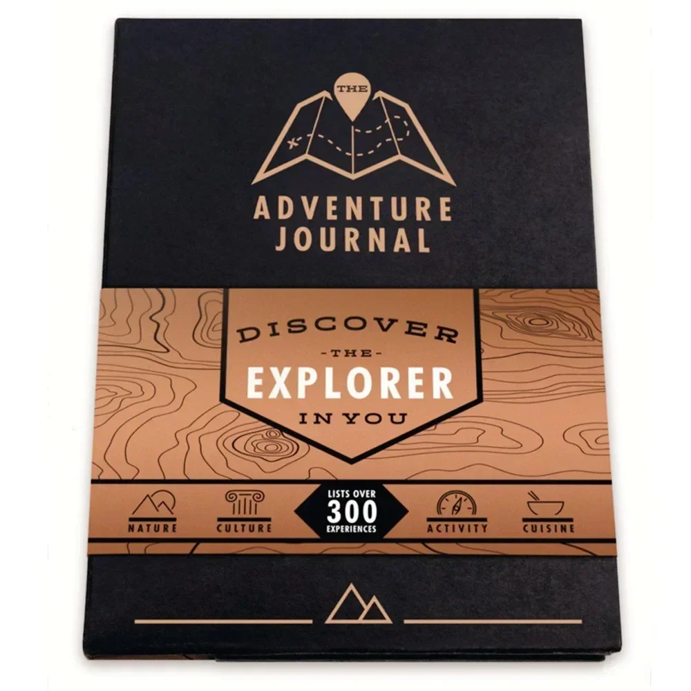 Deluxe Gold Foil Layer Black Adventure Journal, Top Travel Scratch Mapss Adventure Notebook As Gift with Lists over 300 Explorer