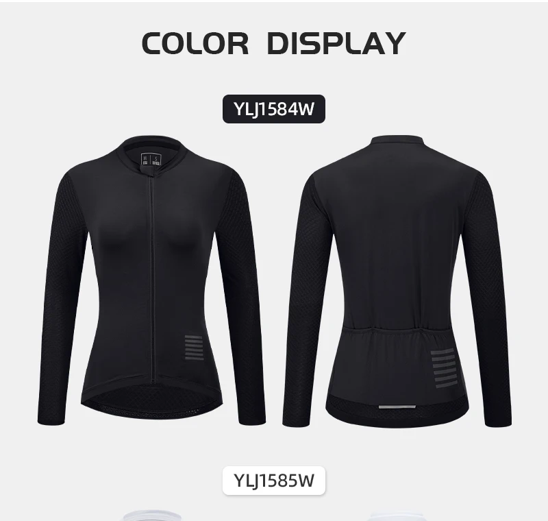 YKYW Frauen Radfahren Langarm Jersey MTB Fahrrad Jersey Frühling Herbst Radfahren Kleidung Schlank Top Shirts Reiten Rennrad Kleidung – Detail 6