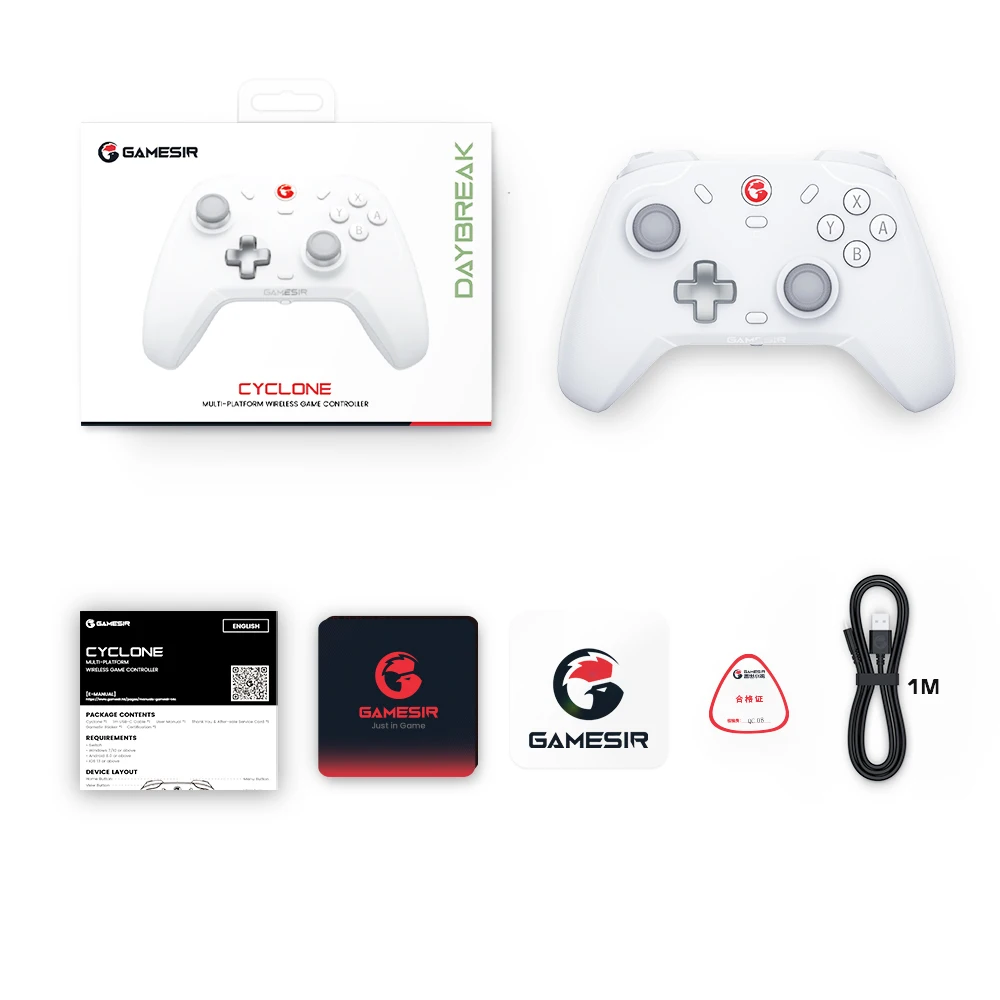 GameSir-Controlador Interruptor Sem Fio, T4 Cyclone Pro, Gamepad Gaming, Efeito Hall, Nintendo Switch, iPhone, Android, PC Joystick