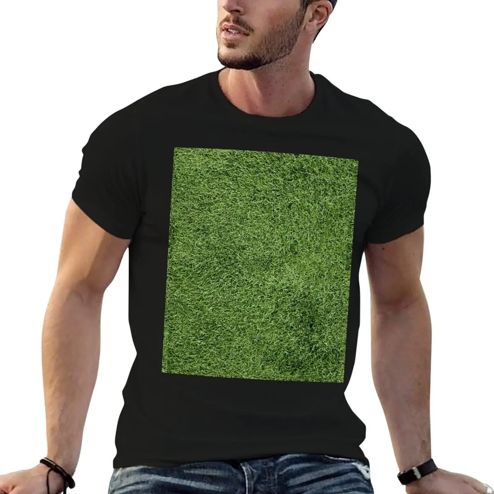 Astroturf Lush Green Turf Grass Athletic Field Texture T-Shirt heavyweights tops custom shirt plain white t shirts men