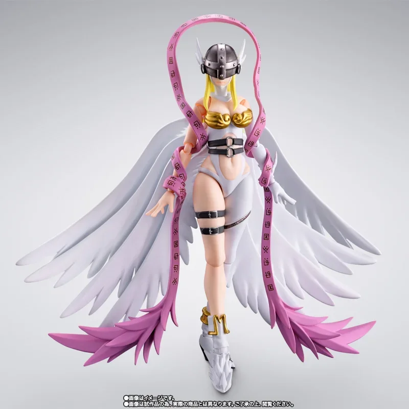 Bandai Original SHF Digimon Adventure Angewomon Anime Action Figure Toys For Boys Girls Kids Children Birthday Gifts Collectible