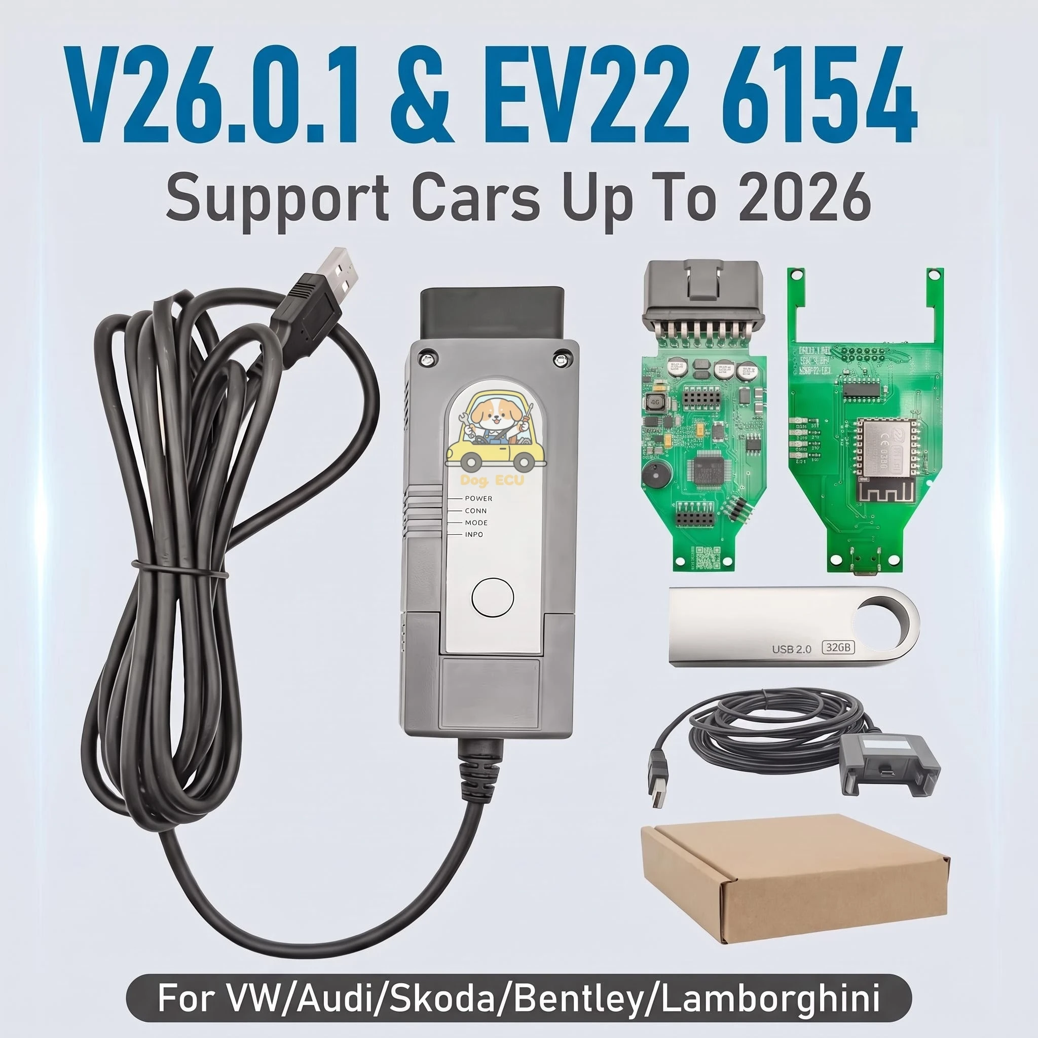 2026 Neueste Version 6154 PLUS für ODIS V26.0.1 & EV 22 Scanner Diagnosegerät 1:1 Hergestellt OBD2 Ingenieurqualität Vollsystem-Diagnose und Programmierung für VAG VW Audi Ohne DOIP CAN FD 6154a