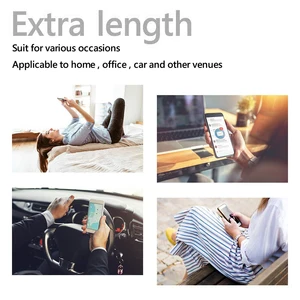 Type C USB charging cable, 2.4A Fast loading, nylon braided wire, samsung charger cable, huawei, Android mobile phone, 1m, 2m, 3m 6 Main sales rods Glasses Nano - №5