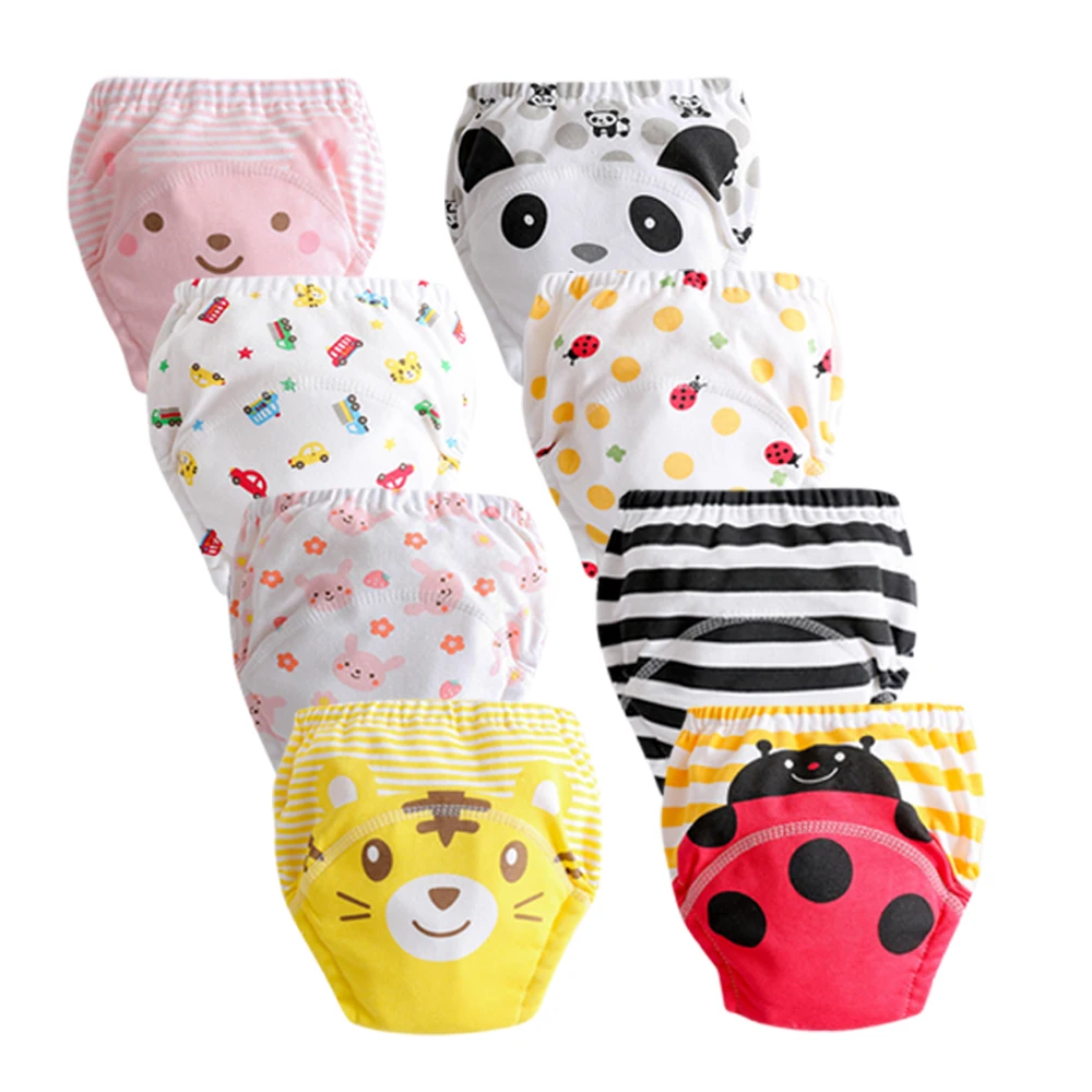 

Хлопковые детские тренировочные штаны для детей, подгузники, водонепроницаемое нижнее белье, детские трусики, моющиеся тканевые подгузники для мальчиков и девочек, многоразовые подгузники