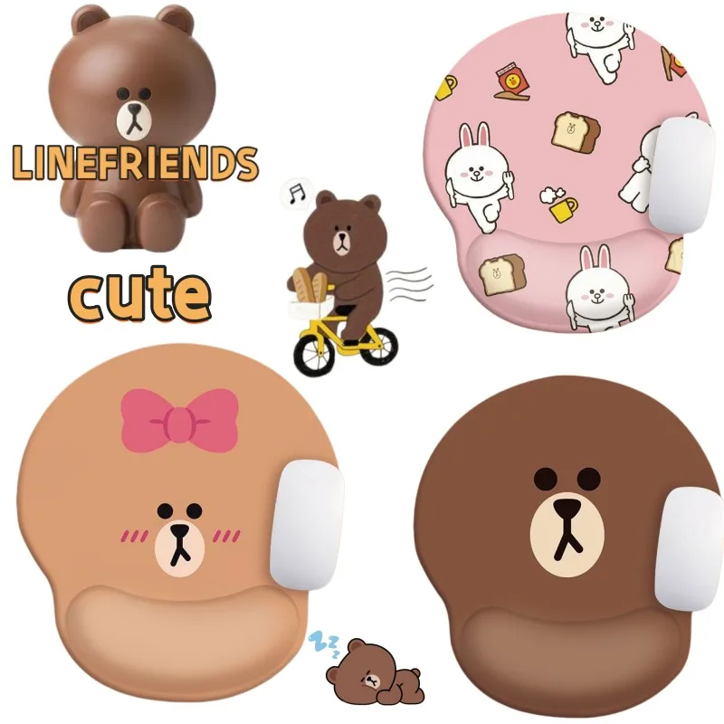 

Brown bear New creative mouse pad, cartoon, cute, high appearance value wrist rest, small and portable, student notebook mat