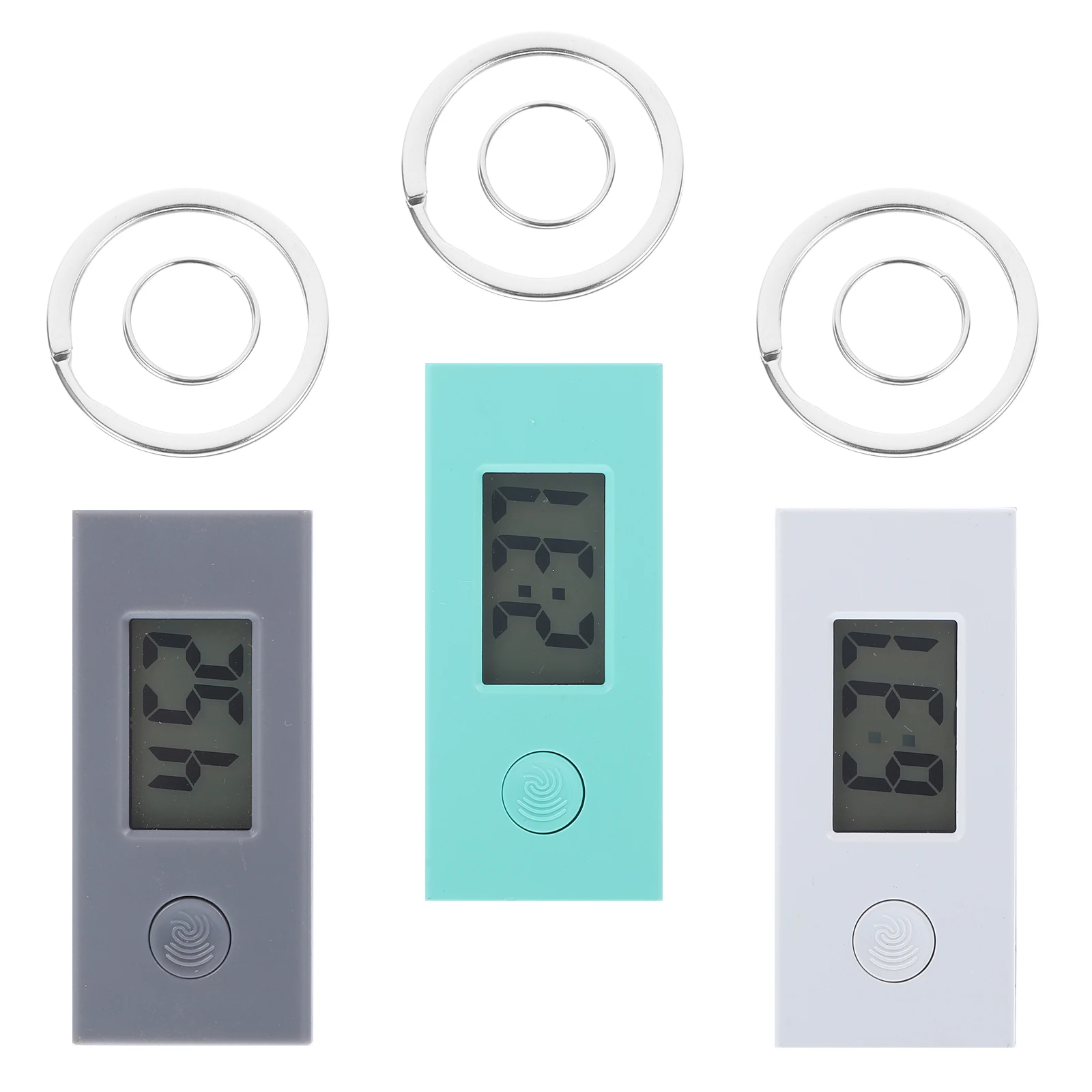 

3pcs Watch Keychain Small Hanging Nurse Student Watches Portable Electronic Kids Timepiece Pendant Clock
