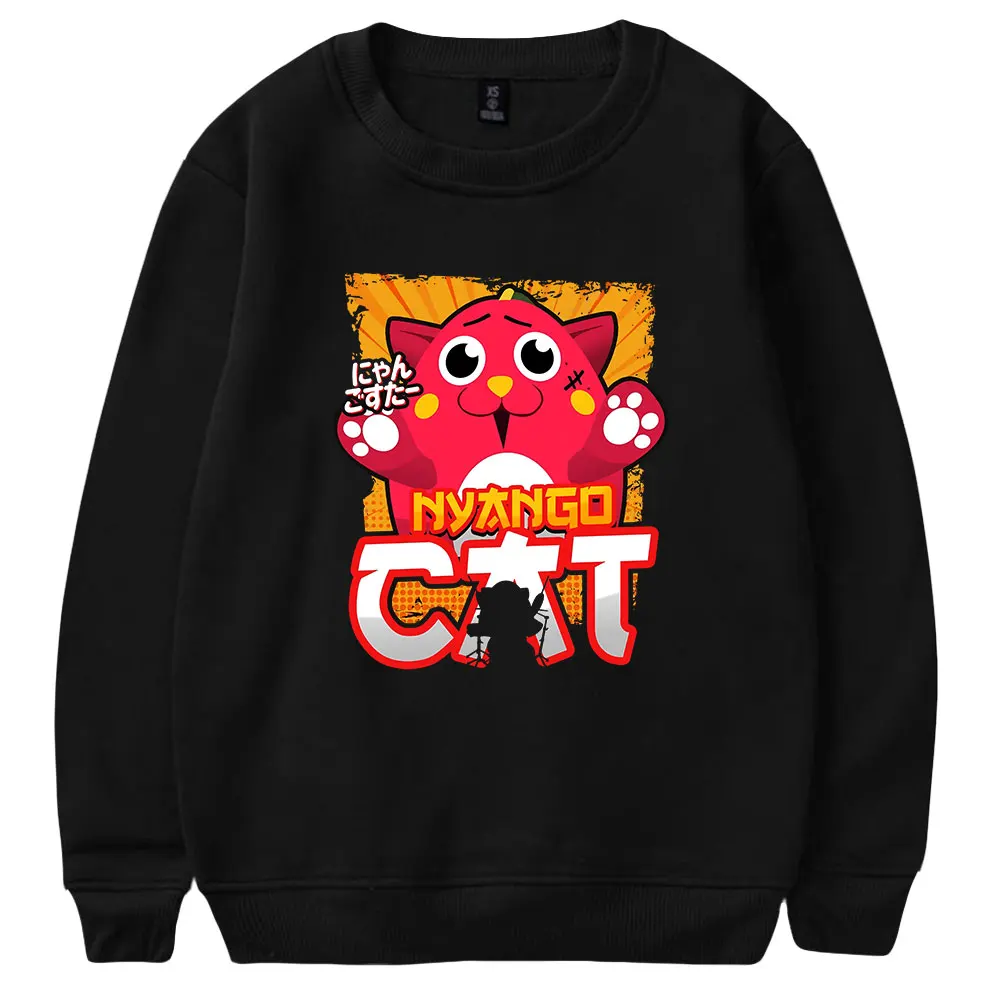 

Nyango Star Youtuber Merch, уличная одежда с круглым вырезом и длинными рукавами, женская и мужская толстовка, 2023, уличная одежда в стиле Харадзюку, забавная одежда