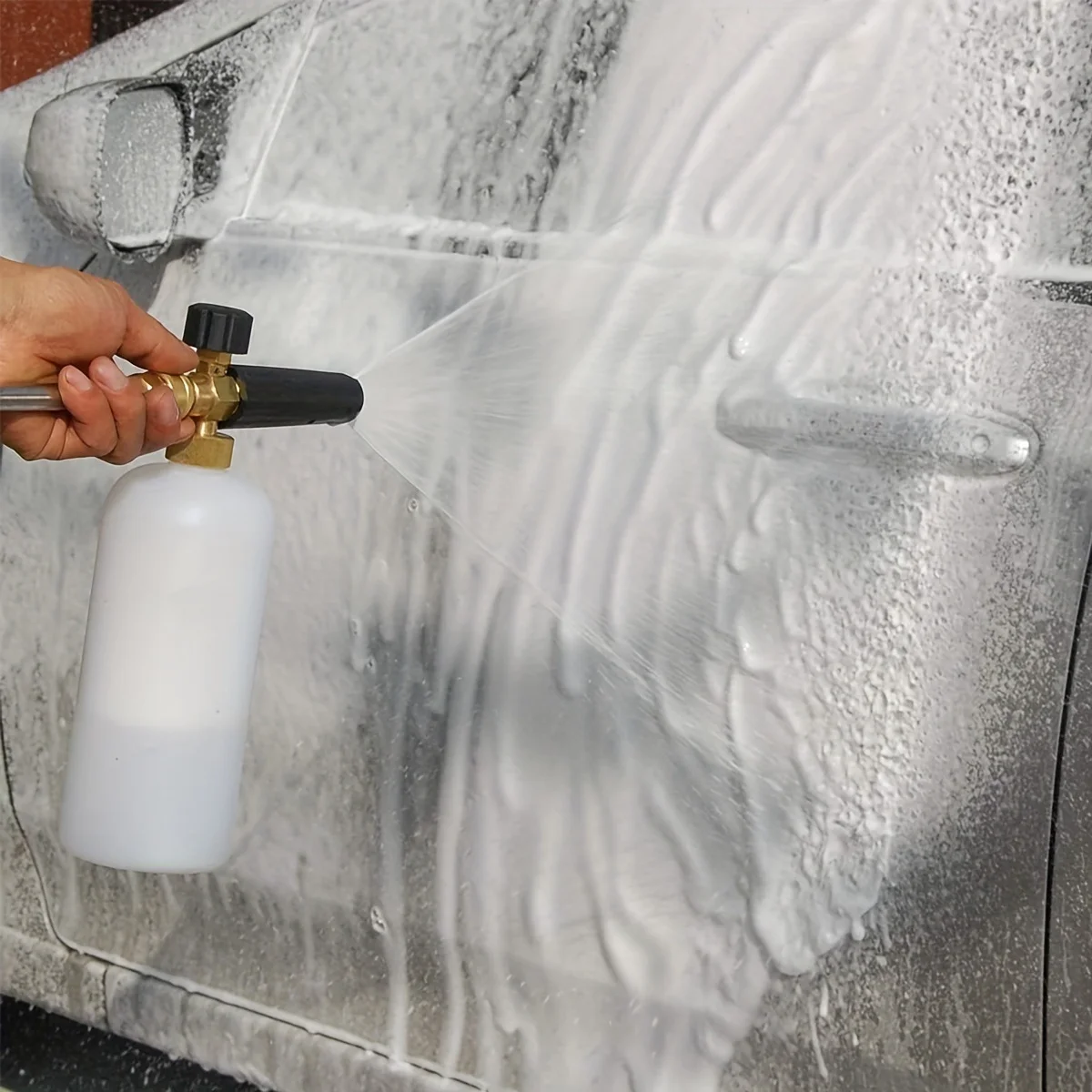1L High Pressure Foam Cannon with Snow Foam Lance, Adjustable Nozzle, 5 Interchangeable Tips - 1/4 Inch Quick Connect image 6