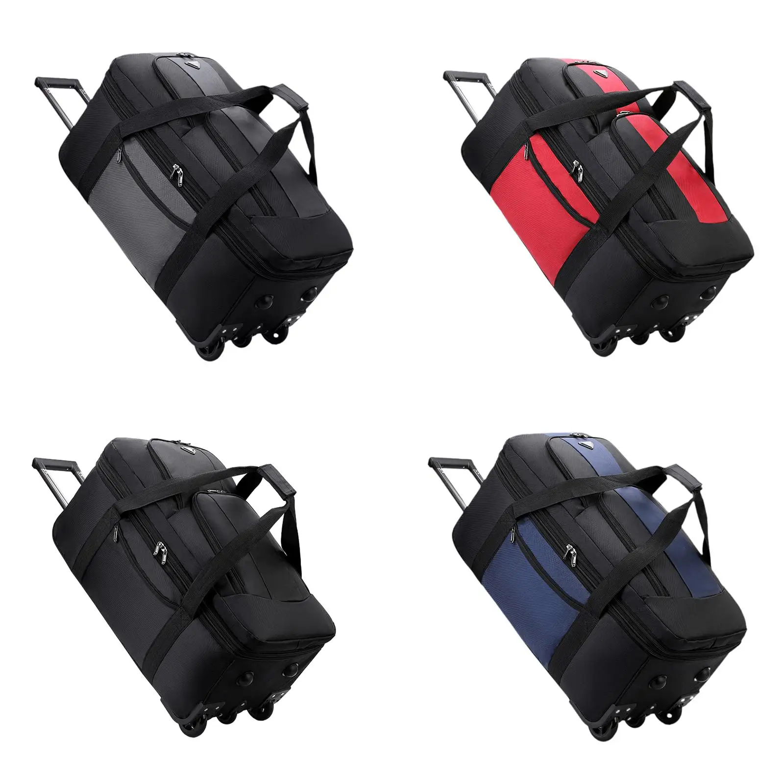 

Wheeled Duffel Bag Multifunctional Carrying Bag Telescoping Handle Luggage Bag for Picnic Sports Travel Outdoor Business Trip