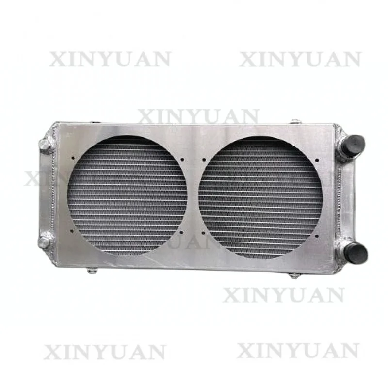 Radiator, Full Size Tucked Aluminum Universal Cooling Part with 16AN Interface for Acura B, D and K Series Engines