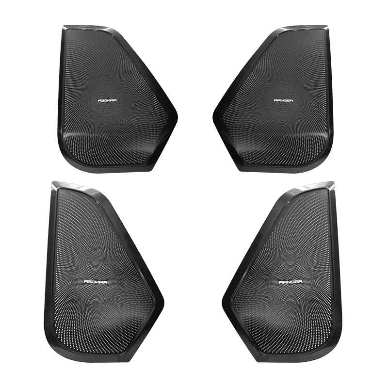 Car Audio Speaker Cover Door Speaker Cover Loudspeaker Frame Horn Trim For Ford Ranger T9 2023 2024 4PCS Interior Accessories