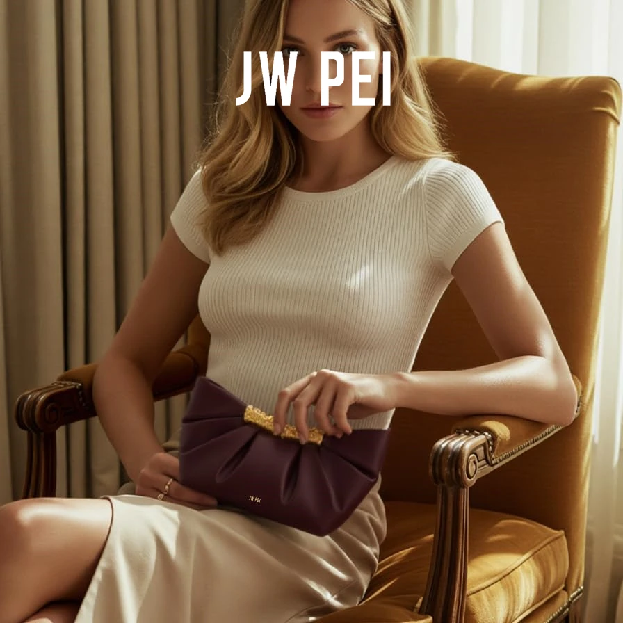 

Сумка JW PEI во французском стиле с плиссировкой, модная дизайнерская сумка через плечо для женщин, сумка на цепочке для свиданий, вечеринок, клатч