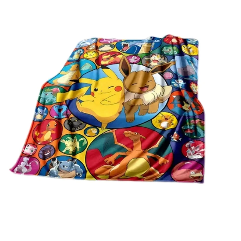 Hot Cartoon Anime Pikachu flanella coperta Pokemon figure casa divano pausa pranzo coperte studente coperte calde pisolino copertura bambino