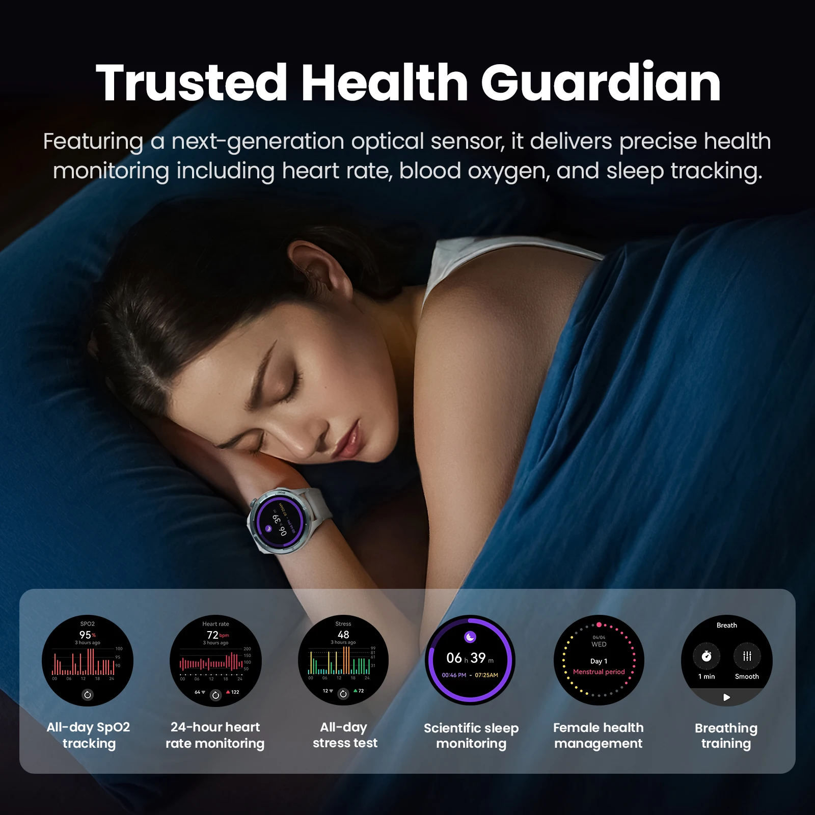 HAYLOU Solar Neo Smartwatchs Ultra-large 1.53'' HD Display 24H Health Monitoring Bluetooth Calling Smart Watch with Dual Straps