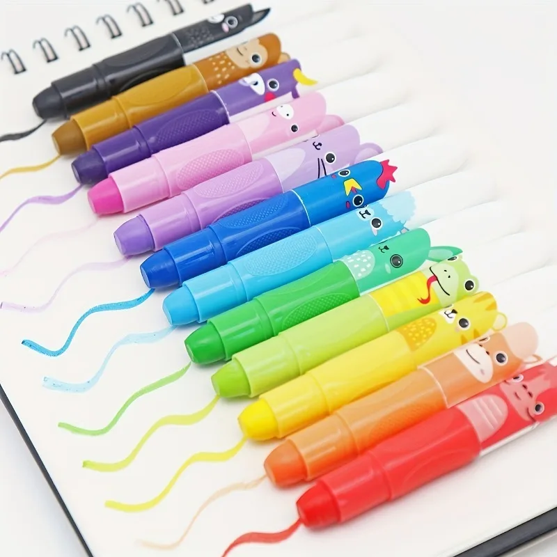 Funfull 12-Piece Jumbo Twistable Crayons - Non-Toxic, Washable Colors A Silky Smooth Large Crayons For Drawing & Painting