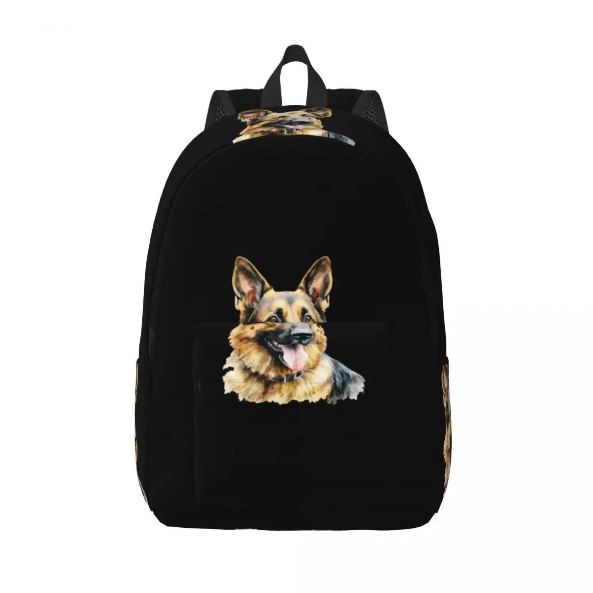 

Watercolor German Shepherd Student Backpack School Bag Hiking Travel Daypack for Men Women Bookbag Shoulder Bags