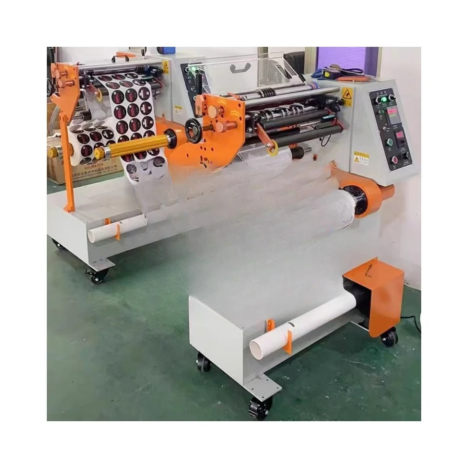 Small online label slitting and winding machine, self-adhesive printing slitting machine