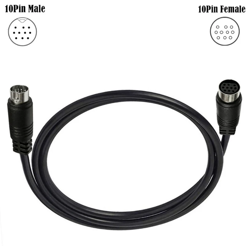 3/1.5/1/0.5m S-video Cable Male to Female 10Pin Mini DIN Computer Connector TV Cable For Projector VCR DVD Nickel Plated