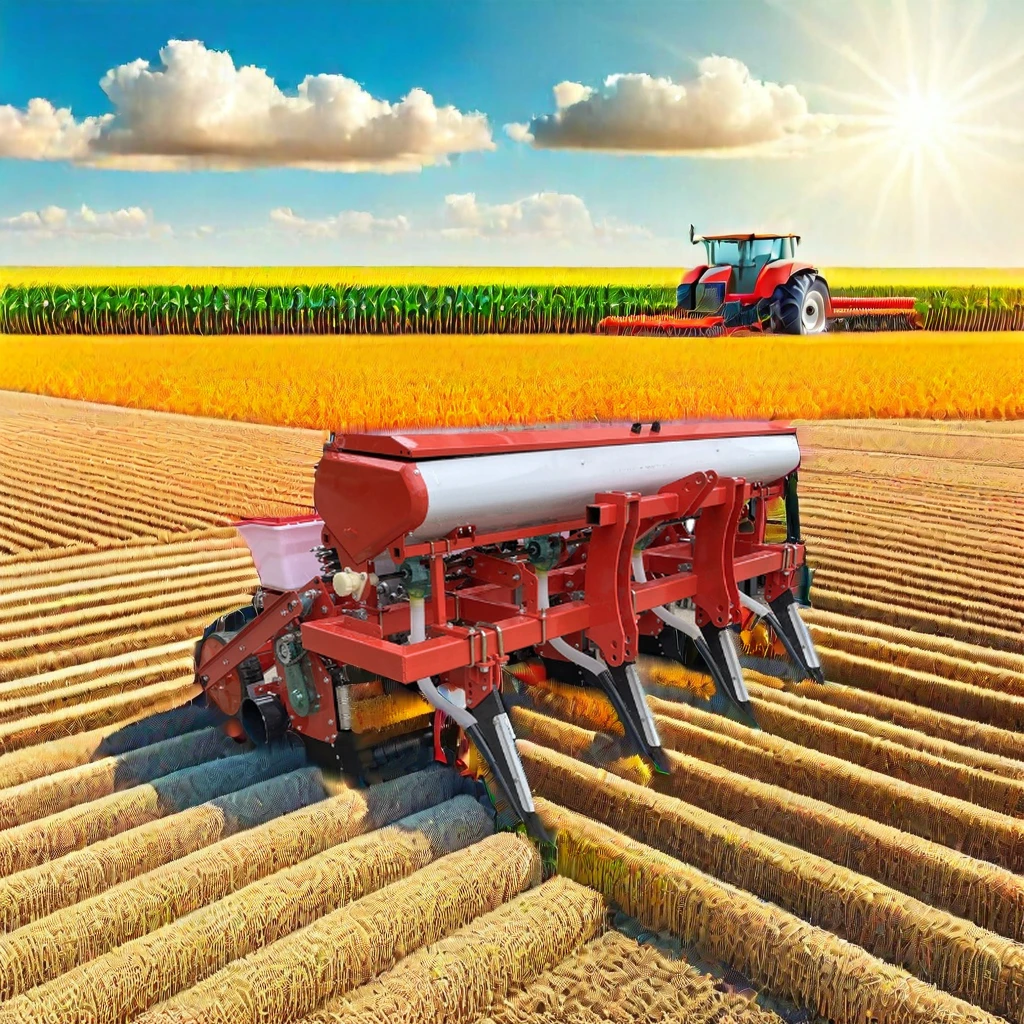 Two-Row Efficient Seeder & Fertilizer Machine for Pumpkin and Corn Planting and Sowing Seeders & Transplanters Product