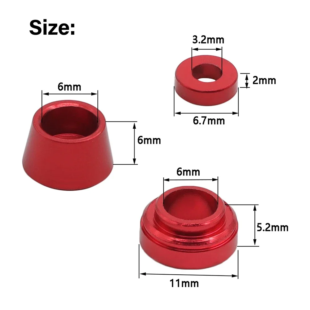 1/10 Tamiya TT02 Metal Steering Cups Gasket Kit, Front Steering Cups Upgrade for TT02 RC Car Replacement Parts