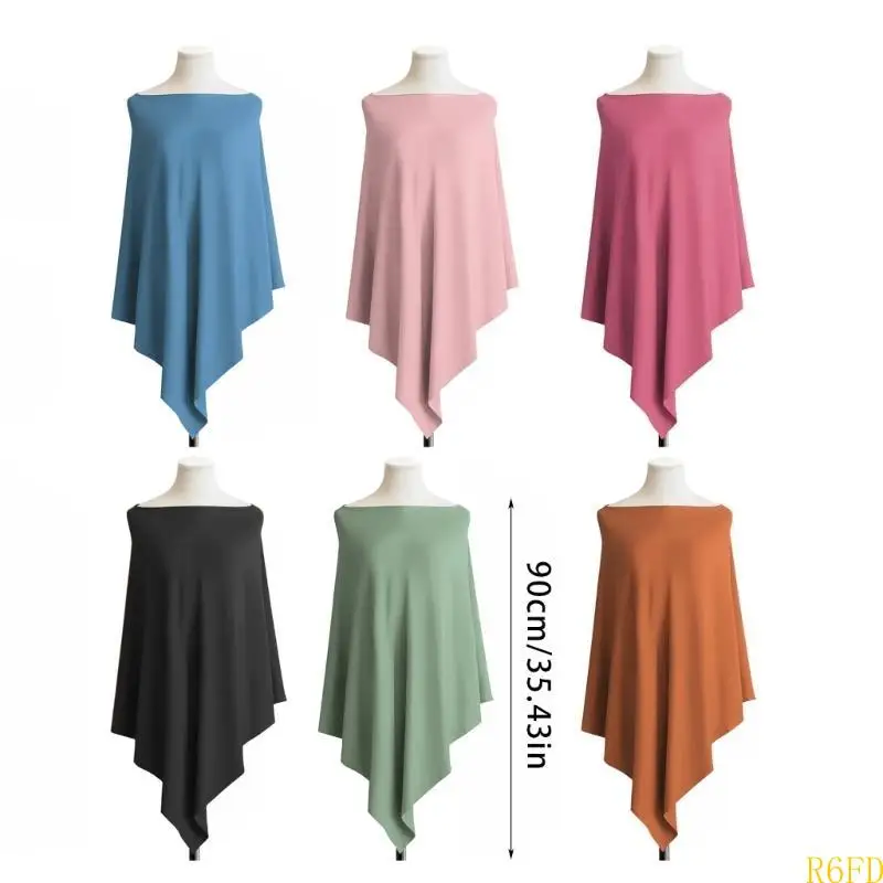 R6FD Soft Breathable Privacy Nursing Towel Breast Feeding Cloth Ponchoes Wrap Shawl