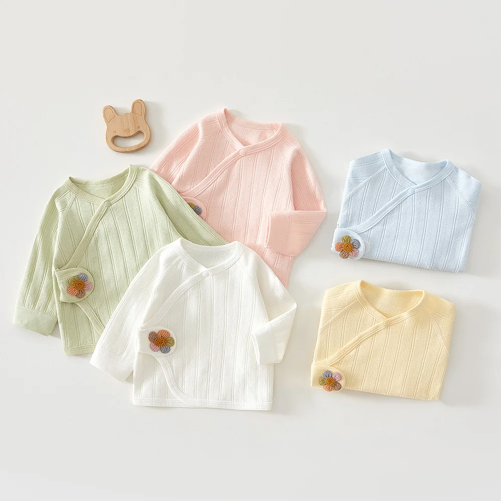 

Baby Boy Long Sleeve Tops 100% Cotton Spring Autumn Solid Color Baby Girl Shirts Unisex Newborn Baby Clothes 0 3 Months