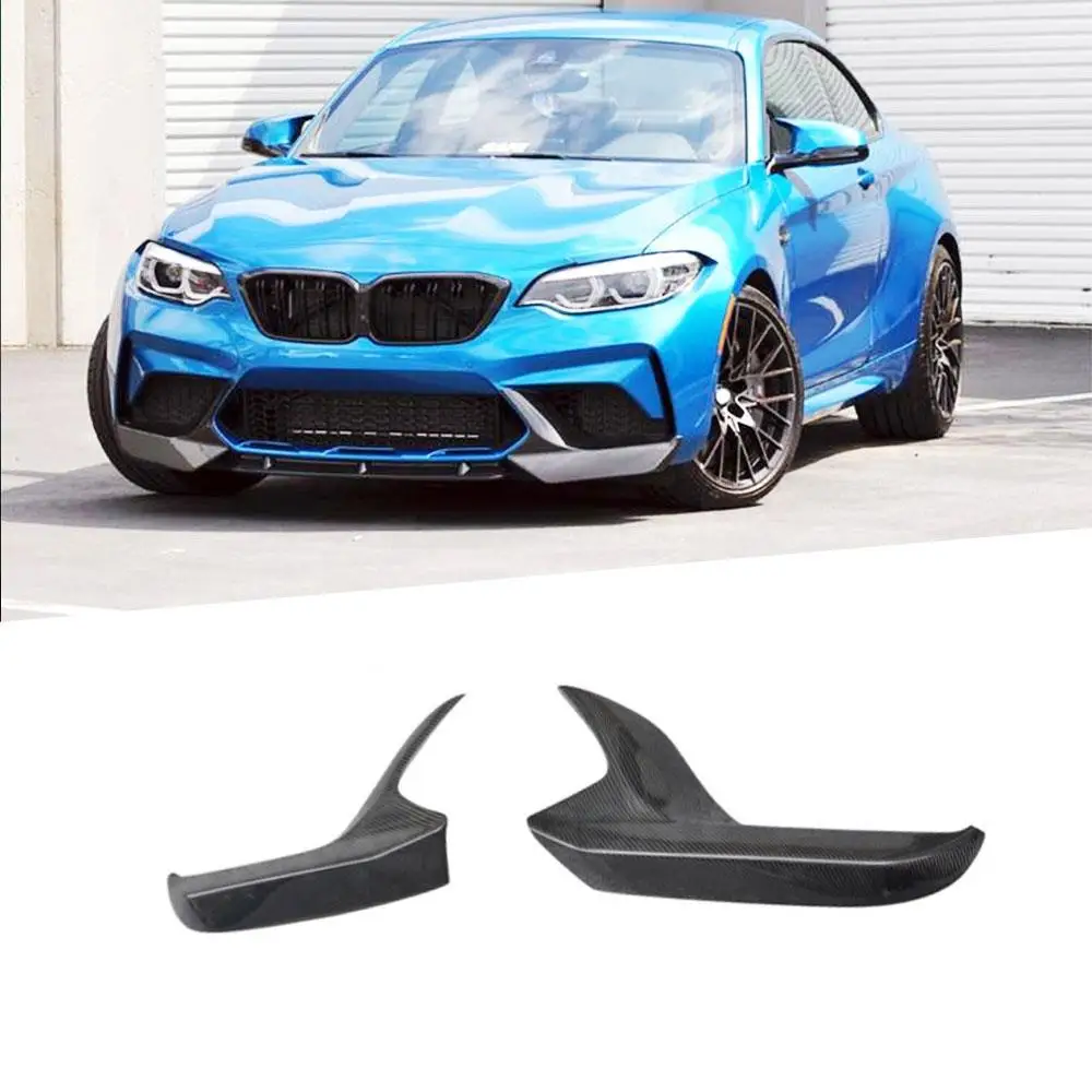 

Carbon Fiber Front Bumper Lip Spoiler Splitters For BMW 2 Series F87 M2 M2C Competition 2018 - 2020 Car Decoration Winglets FRP