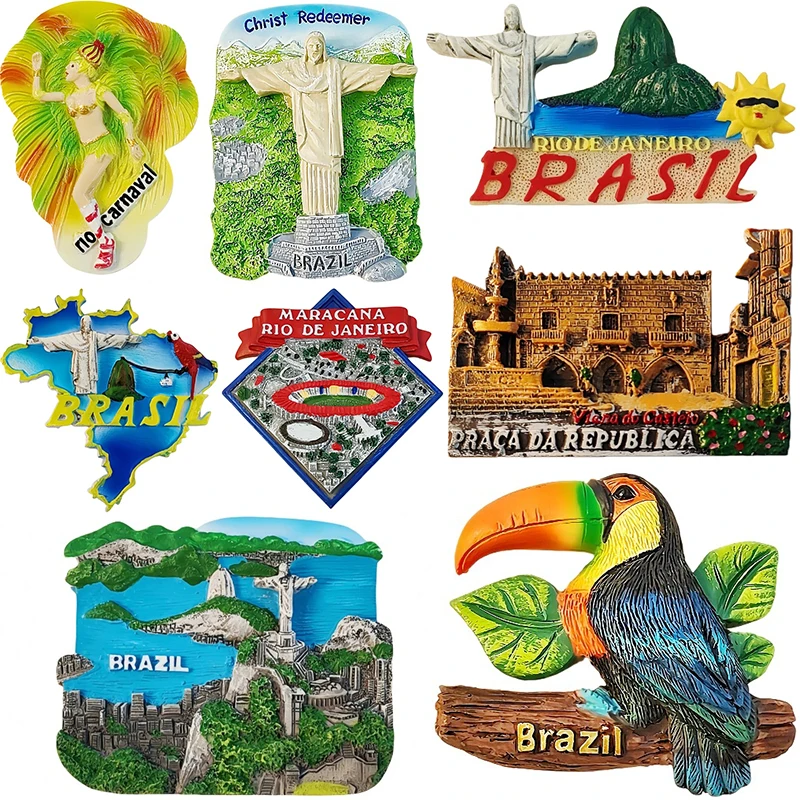 Brazil Rio de Janeiro Fridge Magnets Message Board Decorative South America Travel Souvenir Refrigerator Sticker Home Decor Gift