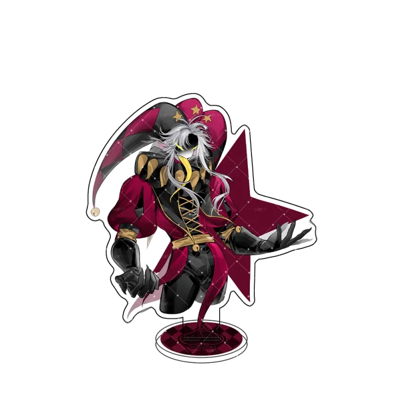 New The Freak Circus Clown Pierrot Acrylic Stand Display Harlequin Keychain Fan Collection Game Figure Desk Decor Toy 15cm