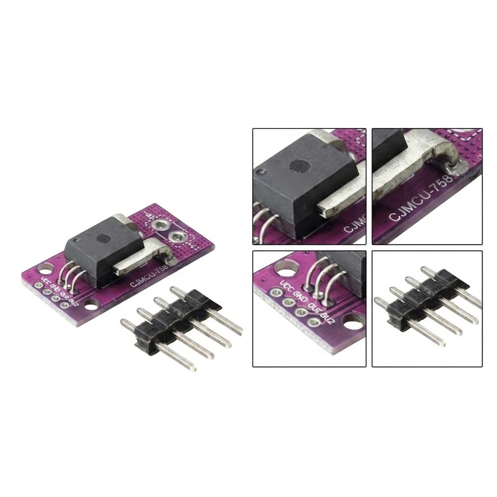 ACS758LCB Linear Hall Effect Current Detection Module for 50A 100A 150A 200A Range Used in Power Analyzers and Protection Relays