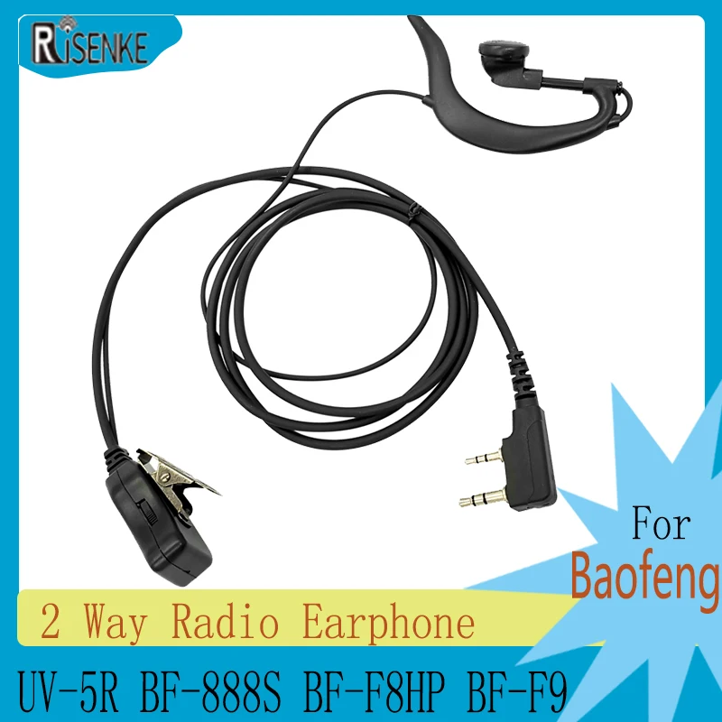 

Гарнитура RISENKE-наушник для Baofeng,UV-5R,BF-888S,BF-F8HP, Kenwood BF-F9, TK-3107, Retevis H777, RT7, RT21, рации