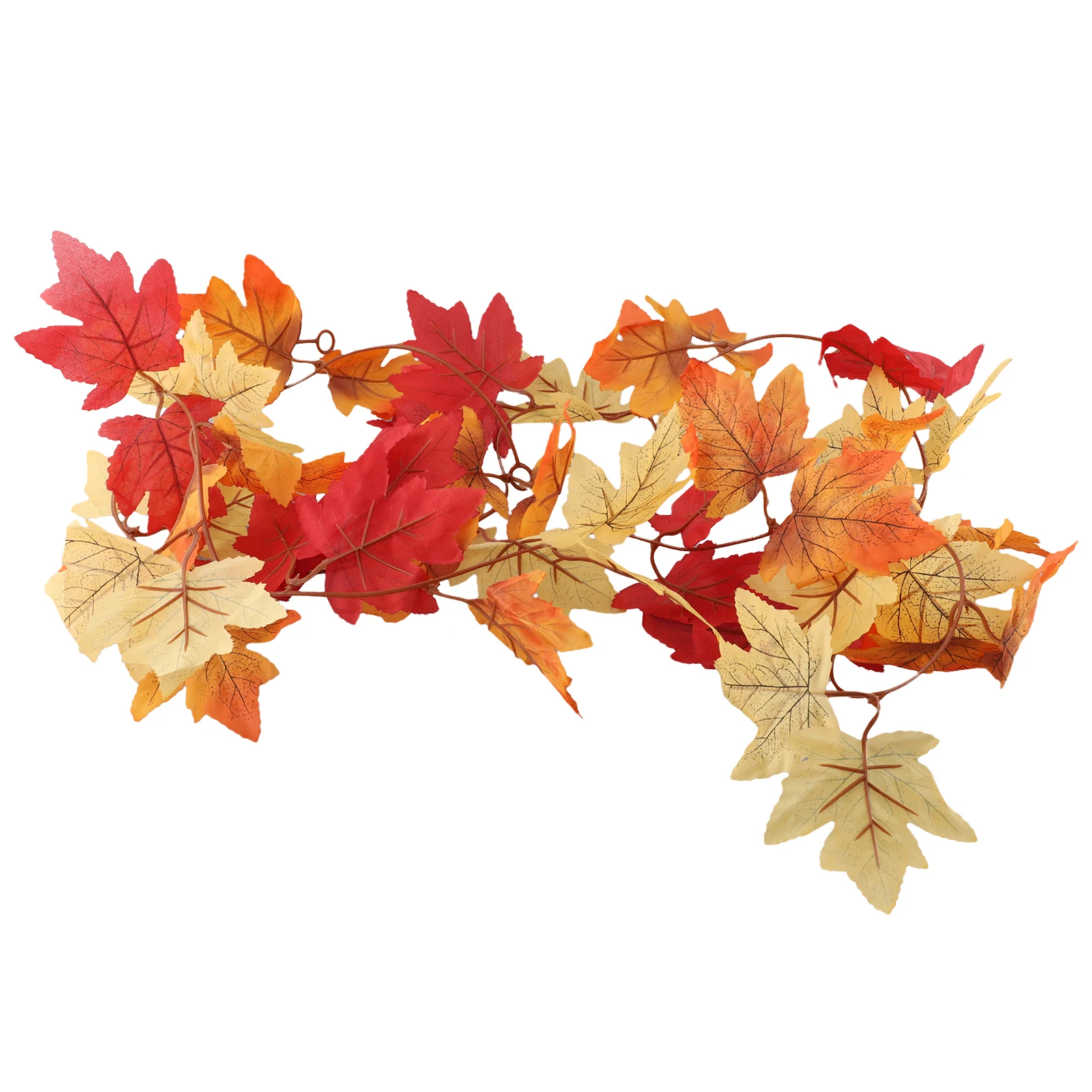 175CM 5.7FT Hanging Vines Home D cor Life-like Leaves Realistic Autumn Leaves Seasonal Colors Soft Material Festive Decoration