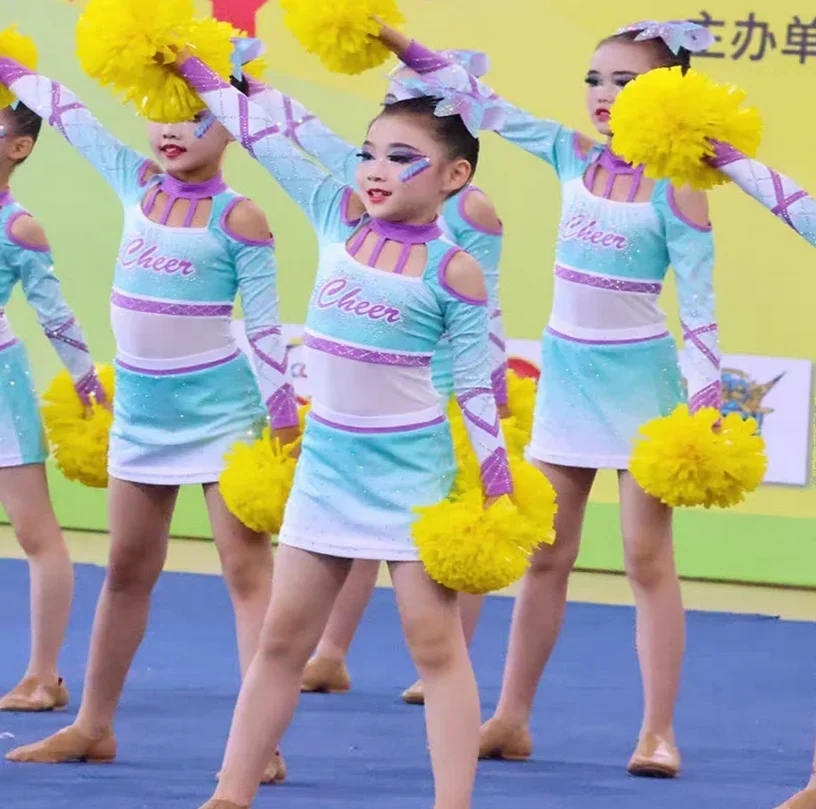 Children's clothing cheerleading sports competition costume set artistic gymnastics costume aerobics performance costume