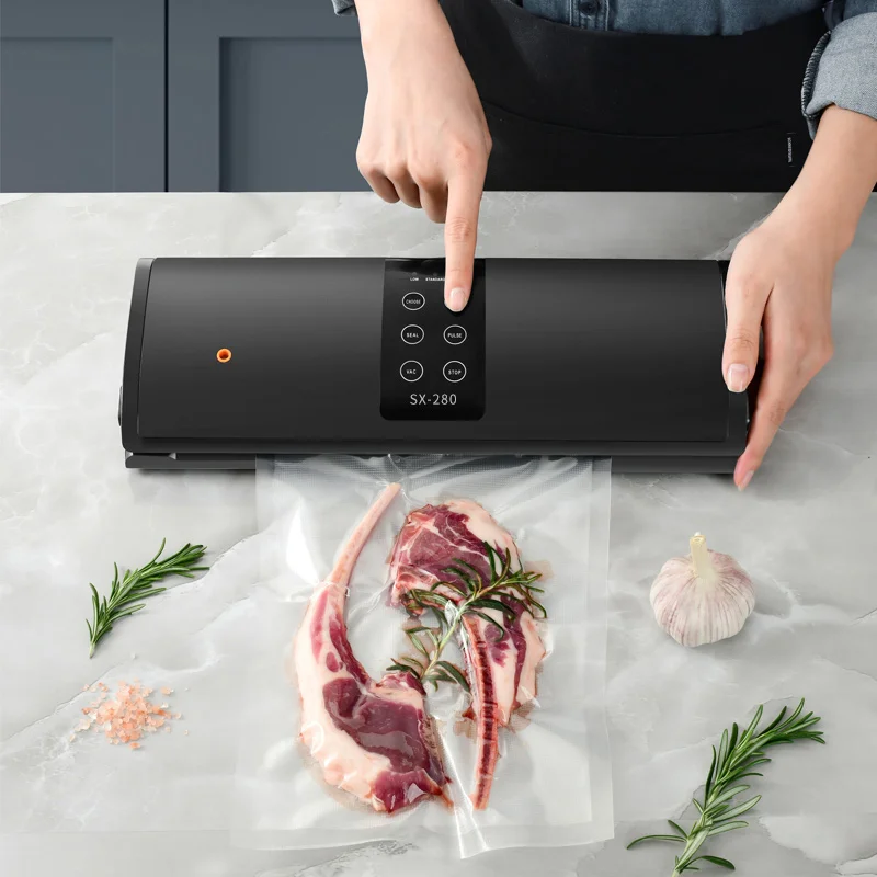 AGASHE food vacuum sealer machine,Vacuum Air Sealing System For Food Preservation, Dry & Moist, For Sous Vide or Storage