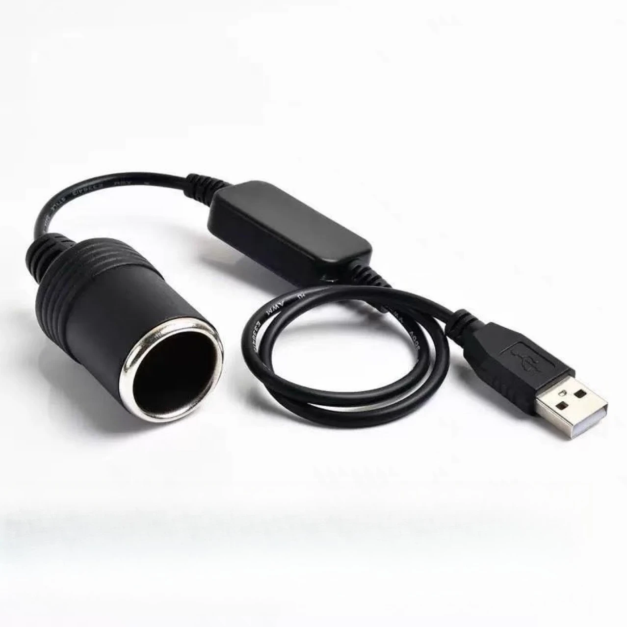 5V to 12V USB Boost Cable, Car Cigarette Lighter Power Cord for GPS, Radar Detector & Dash Cam Charging