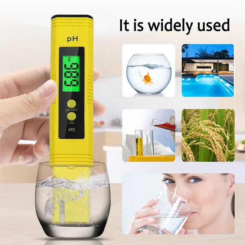 0.01 PH High Precision Water Quality Tester Digital LCD PH Meter Measuring Range PH Test Pen Suitable for Swimming Pool Aquarium