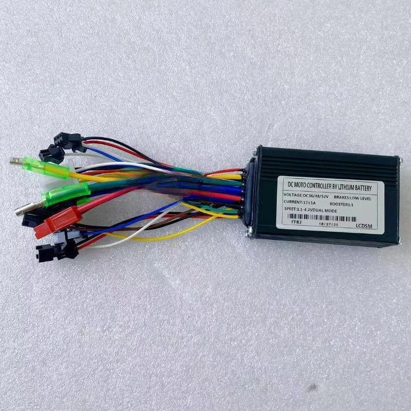 Electric Bike 36v 48v 17A Controller Kit 250w 350w Display Spare Parts with Motor Extension Cable