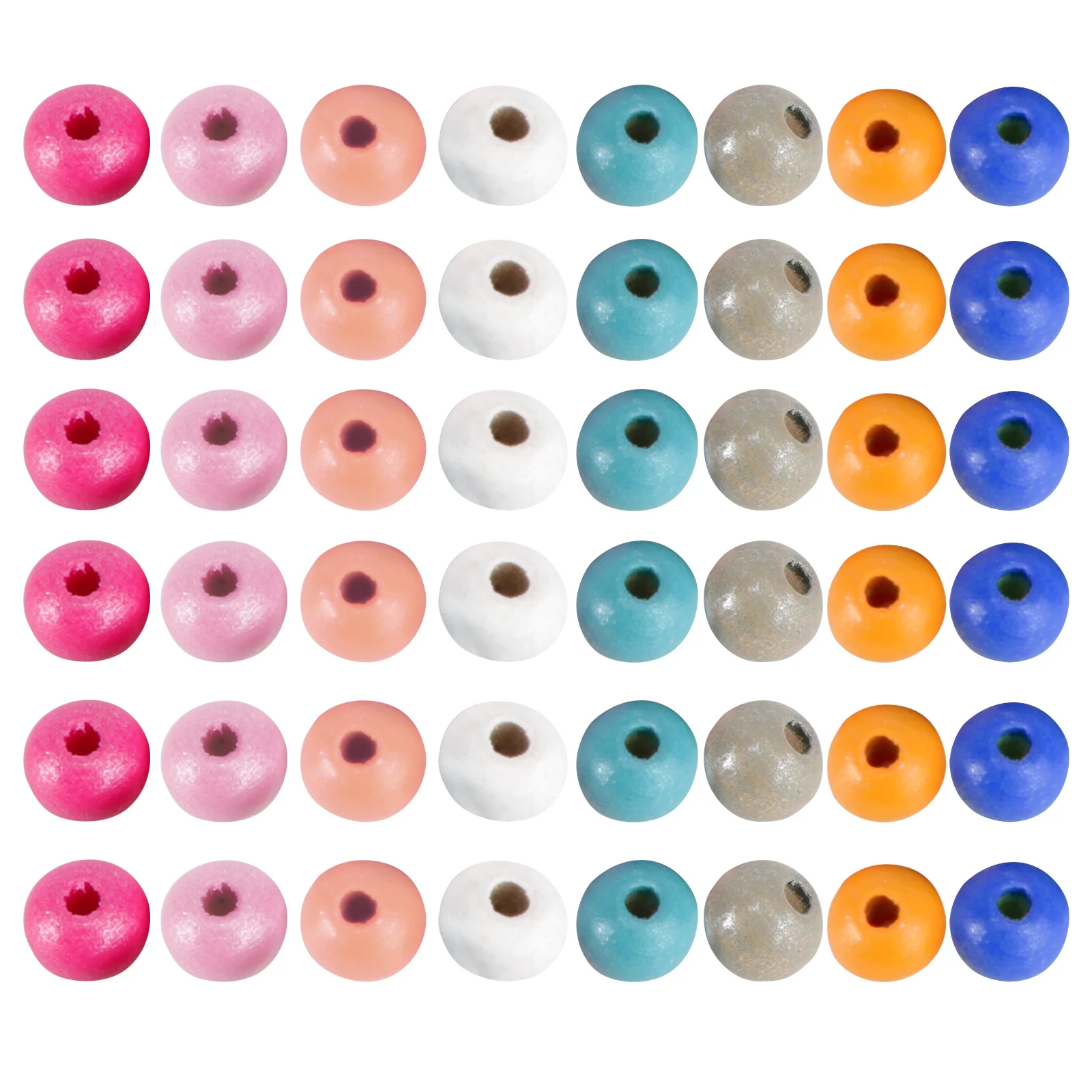 

200pcs Colorful Wooden Beads Diy Jewelry Craft Accessories For Kids Decor Handicraft Bracelet Necklace Pendant Bead String