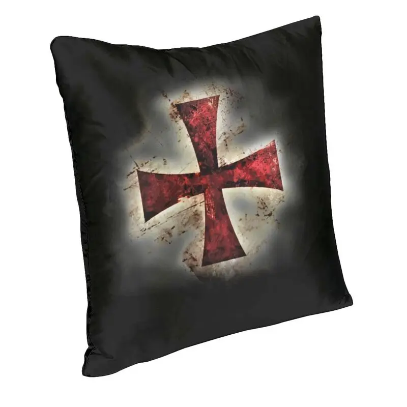 Knights Templars Cross Medieval Cushion Cover Sofa Home Decorative Crusader Square Throw Pillow Cover 40x40