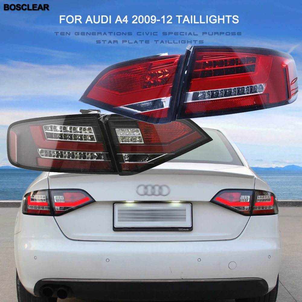 

2PC Car Styling Taillights for Audi A4 B8 LED Tail Light 2009 10 11 12 A4L Tail Lamp DRL Rear Turn Signal Automotive Accessories