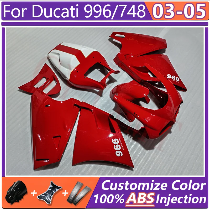 

ABS Injection Fairing Kit for Ducati 996 996S 2003 2004 2005 Motorcycles Fairings 748 748S 03 04 05 Bodyframe Plastic Mold Shell