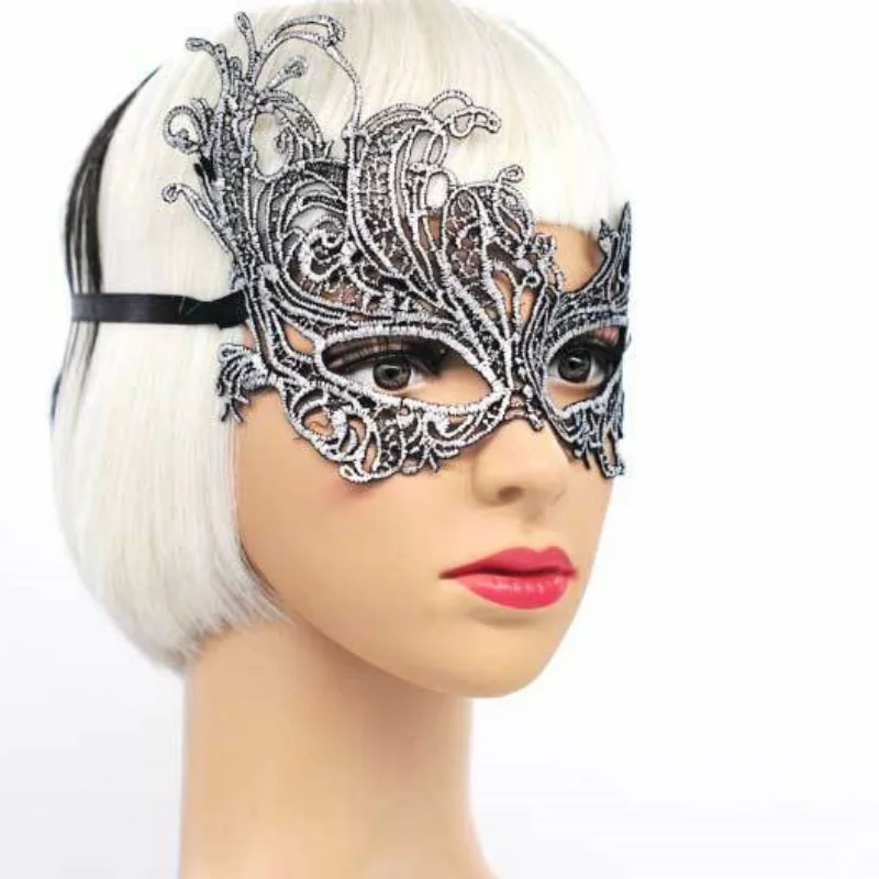 Masques de cosplay demi-visage pour femmes, masque Tim en dentelle, fournitures de fête, animal festif, comparateur de couleurs, carnaval, Halloween, sexy