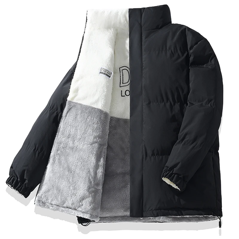 سترة رجالي سترة شتوية جديدة مع سترة من الصوف بلون سادة سترات دافئة للرجال معطف ترفيهي للأعمال معاطف للمراهقين