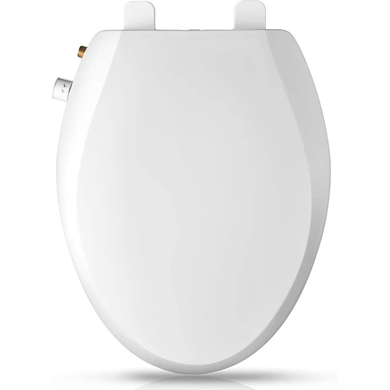 

Elongated Bidet Toilet Seat with Quiet-Close, Non-Electric Bidet Toilet Seat with Self Cleaning Dual Nozzles, Fit Elongated