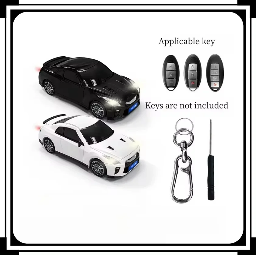 

For Nissan GTR Key Cover Car Model Key Protective Case Creative Personalized Gift Car Key Pack Buckle Accessories Key Cover